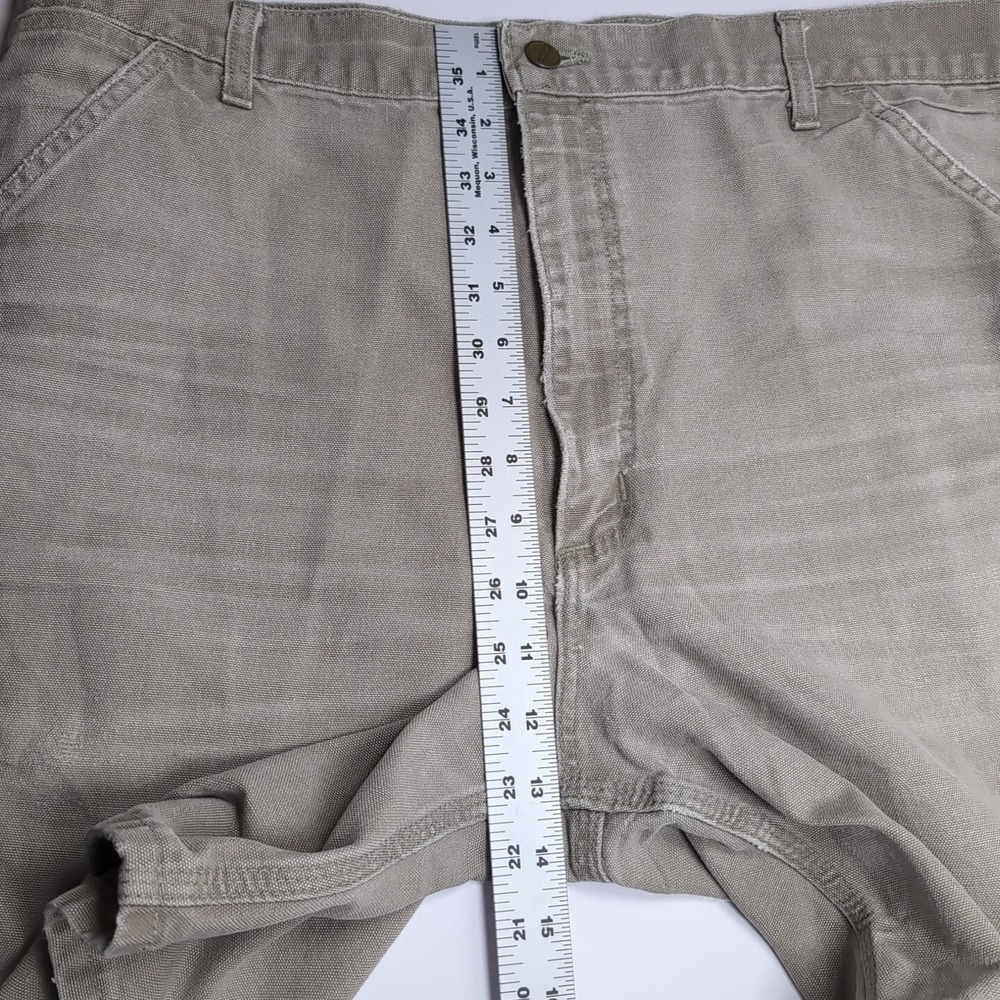 Vintage Carhartt Carpenter Short Men's 40x7.5 Gray B25 DES 90s Distressed - Picture 7 of 14